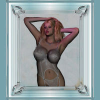 Blue glass frame